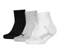 PUMA Unisex Kids BWT Recycled Cotton Quarter Sock, Black, 39/42 (3er Pack)