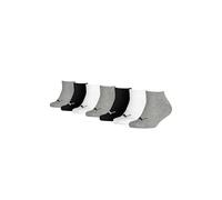 PUMA KIDS INVISIBLE Unisex Socken Sneaker für Mädchen und Jungen 7 Paar, Farbe:002 - White/Grey/Black, Socken & Strümpfe:31-34