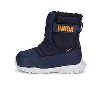 PUMA Kids Nieve Winter Boots Snow, Peacoat-Vibrant Orange, 8 US Unisex Toddler