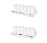 PUMA KIDS Quarter Socken Sneaker Gr. 27-38 für Mädchen und Jungen 12 Paar, Farbe:300 - white, Socken & Strümpfe:31-34