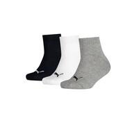 PUMA Unisex Kids Quarter Recycled Cotton Sock, Grey/White/Black, 35/38 (3er Pack)