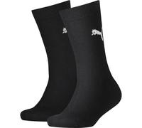 PUMA Kinder Socken, 2er Pack - Easy Rider Junior, Basic Socks, Logo, einfarbig Schwarz 23-26