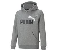 PUMA Kinder Hoodie grau 140, 586987-03, Medium Grey-White-puma Black