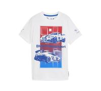 PUMA Kinder Jungen BMW M Motorsport Block Graphic Rundhalsausschnitt Kurzarm Casual Tops Casual - Weiß