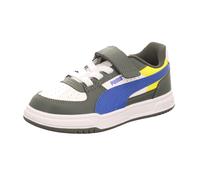 Sneaker PUMA "CAVEN III BLOCK AC+ PS", Damen, Gr. 31, shadow gray, royal sapphire, puma weiß, Synthetik, unifarben, Schuhe Sneaker, für Kinder (76432406-31) shadow gray, royal sapphire, puma weiß