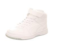 Sneaker PUMA "REBOUND SLAM MID AC PS", Mädchen, Gr. 34, puma weiß, cool light gray, puma schwarz, Synthetik, Schuhe Sneaker (67383514-34) puma weiß, cool light gray, puma schwarz