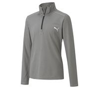 Puma Kinder Langarmshirt Cross the Line 1/4 Zip Y 519608-01 164 Medium Gray Heather