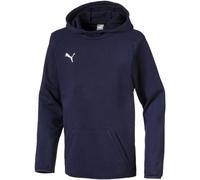 PUMA Kinder LIGA Casuals Hoody Jr Pullover, Peacoat White, 128