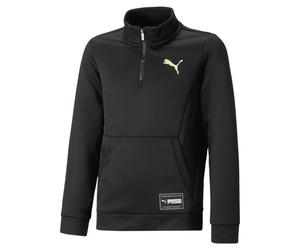 Puma Kinder Pullover FIT Quarter-Zip DK B 673194-51 140 Puma Black-Lime