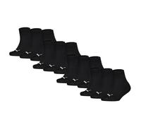 PUMA Kinder Quarter Socken, 12er Pack - Plain Quarter 12P, Logos, einfarbig 27-30 Schwarz