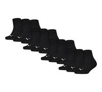 PUMA Kinder Quarter Socken, 12er Pack - Plain Quarter 12P, Logos, einfarbig 31-34 Schwarz
