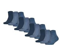 PUMA Kinder Quarter Socken, 12er Pack - Plain Quarter 12P, Logos, einfarbig 39-42 Denim Blau