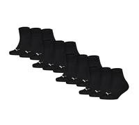 PUMA Kinder Quarter Socken, 12er Pack - Plain Quarter 12P, Logos, einfarbig Schwarz 39-42