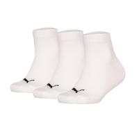 PUMA Kinder Quarter Socken, 3er Pack - Plain Quarter 3P, Logos, einfarbig Weiß / 35-38 35-38 Weiß