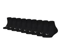 PUMA Kinder Quartersocken, 9er Pack - Plain Quarter ECOM 9P, Logo, einfarbig 39-42 Schwarz