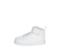 Sneaker PUMA "PUMA Rebound V6 Mid Sneakers Kinder", Kinder, Gr. 22, weiß (weiß cool light gray), Obermaterial: Textil, Synthetik. Futter: Textil. Innensohle: Textil. Laufsohle: Gummi, Schuhe Sneaker (