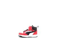 PUMA Kinder Sneaker Rebound V6 Mid AC+ Weiß/Schwarz/Rot Größe 24