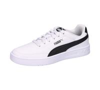 Sneaker PUMA "COURT CLASSIC CLEAN JR", Gr. 37, schwarz-weiß (puma weiß, puma schwarz), Synthetik, sportlich, Schuhe (55660101-37) puma weiß, puma schwarz