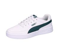 PUMA Court Classic Clean JR Sneaker, weiß-grünes Gelände, 36.5 EU, Puma Weiß-grünes Gelände, 36 EU