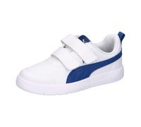 Sneaker PUMA "COURTFLEX V3 V PS", Damen, Gr. 35, puma weiß, clyde royal, Synthetik, Schuhe Sneaker, mit sportlichem Design, mit Klettverschluss (33250829-35) puma weiß, clyde royal