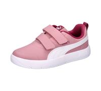 Puma Sneaker COURTFLEX V3 V PS Kinder Klettverschluss Synthetik Gr. 29 poised pink/puma weiß/berry