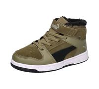 Puma Kinder Sneaker Rebound Layup Fur SD V PS 370498-02 31 Burnt Olive-Puma Black-Limestone-Puma White