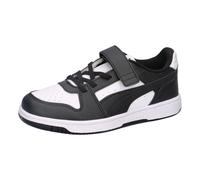 Sneaker PUMA "REBOUND SLAM LO AC PS", Mädchen, Gr. 34, puma weiß, puma schwarz, Synthetik, Schuhe Sneaker (12763721-34) puma weiß, puma schwarz