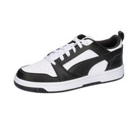 PUMA Unisex Kinder Rebound V6 Lo Jr Sneaker, White Black, 37.5 EU