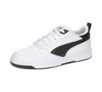 PUMA Unisex Kinder Rebound V6 Lo Jr Turnschuhe, Puma White Puma Black Puma Black, 35.5 EU