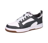 PUMA Rebound V6 LO JR Sneaker, White-Dusky Gray-Gum, 38 EU