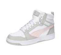 Puma Unisex Kinder Rebound V6 Mid Jr Sneaker, Puma White Frosty Pink Sedate Gray, 37 EU