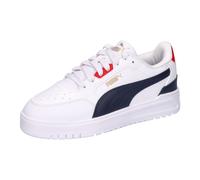 PUMA Unisex Kinder Shuffle Downtown Lo Jr Sneaker, Puma White New Navy for All Time Red, 4.5 UK