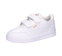Puma Kinder Sneaker Shuffle Downtown Lo V PS 403740-01 – Klettverschluss Weiß/Gold Größe 28