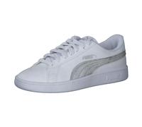 Puma Kinder Sneaker Smash v2 Metallics Jr. 389682-01 38.5 Puma White-Glacial Gray-Puma Silver