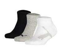 PUMA Kinder BWT Sneaker-Socken 3er-Pack Schuhe | Mit Aucun | Weiß/Schwarz/Grau | Größe: 27-30