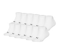 PUMA Kinder Sneakersocken, 12er Pack - Plain Sneaker 12P, Logo, einfarbig Weiß 31-34