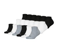 PUMA Kinder Sneakersocken 18er Pack - Plain Sneaker ECOM 18P, Logo, einfarbig Schwarz/Weiß/Schwarz/Weiß/Grau / 31-34 31-34 Mehrfarbig