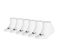 PUMA Kinder Sneakersocken 6er Pack - Invisible, ECOM, einfarbig, Logo Weiß 23-26