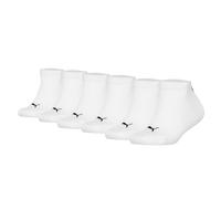 Sneakersocken PUMA "PUMA KIDS PLAIN SNEAKER 6P", Mädchen, Gr. 39-42, weiß, Baumwollmischung, normal, Socken Sneakersocken, mit verstärktem Zehenbereich (62639513-39) weiß