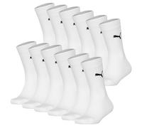 PUMA Kinder Socken 12er Pack - Easy Rider, ECOM, einfarbig, Logo Weiß 31-34