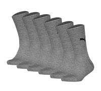 PUMA Kinder Socken 6er Pack - Easy Rider, ECOM, einfarbig, Logo Grau 35-38