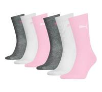 Socken PUMA "PUMA JUNIOR CREW SOCK 6P ECOM", Mädchen, Gr. 31-34, rosa (rose water), Baumwollmischung, normal, Socken Socken, gepolsterte Sohle für zusätzlichen Komfort (84606355-31) rose water