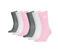 Socken PUMA "PUMA JUNIOR CREW SOCK 6P ECOM", Damen, Gr. 35-38, rosa (rose water), Baumwollmischung, normal, Socken Socken, gepolsterte Sohle für zusätzlichen Komfort (84606355-35) rose water