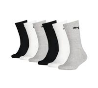 Socken PUMA "JUNIOR CREW SOCK 6P ECOM" Gr. 35-38, schwarz-weiß (black, white, grey) Damen Socken (49748214-35) black, white, grey