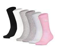 PUMA Kinder Socken, 6er Pack - Sport Junior, Frottee-Sohle, Rippbündchen, Logo Mehrfarbig/Rosa / 31-34 31-34 Mehrfarbig