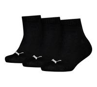 Puma Kinder Quarter-Socken Plain Quarter 3P, Logos, einfarbig Schwarz, Gr. 27-30