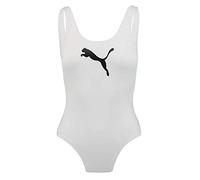 PUMA Klassischer Damen-Bikiniunterteil, einteiliger Badeanzug, weiß, XS