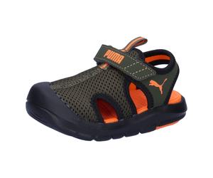 Puma Kleinkinder Sandale Fun Racer Sandal Mesh V Inf 401576-02 22 Dark Olive-Rickie Orange-PUMA Black