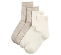 Kurzsocken PUMA "PUMA WOMEN SHINE SWIRL SHORT SOCK", Damen, Gr. 35-38, weiß (silber fog, warm weiß), Obermaterial: 54% Baumwolle, 27% Polyester, 15% Polyamid, 4% Elasthan, Socken (98686807-35) silber