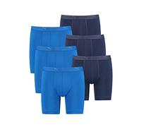 PUMA Lange Boxershorts Herren 6er Pack Sport Mikrofaser + elastisch / Funktionsunterhosen Männer (S - XL), Farbe:Blue Combo, Bekleidungsgröße:S